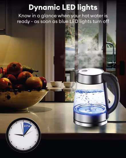 도매 가격 전기 유리 무선 주전자